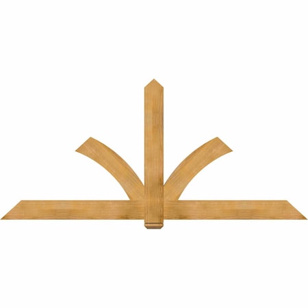 Ekena Millwork Redmond Rough Sawn Timber Gable Bracket, Western Red Cedar, 96"W x 44"H x 2"D x 6"F, 11/12 Pitch GBW096X44X0206RED00RWR